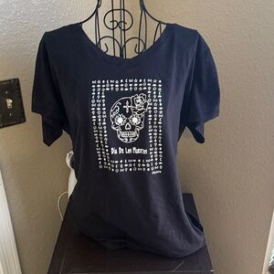 Active Basic Black Día De Los Muertos Tee